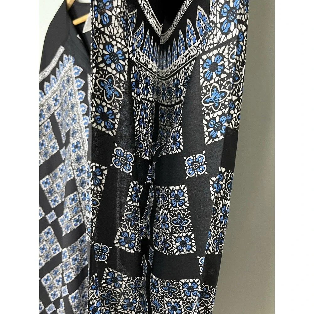 NWOT BCBGMAXAZRIA Sz M Inessa Kaftan Tonic Dress Paisley KIMONO Boho Beach Party